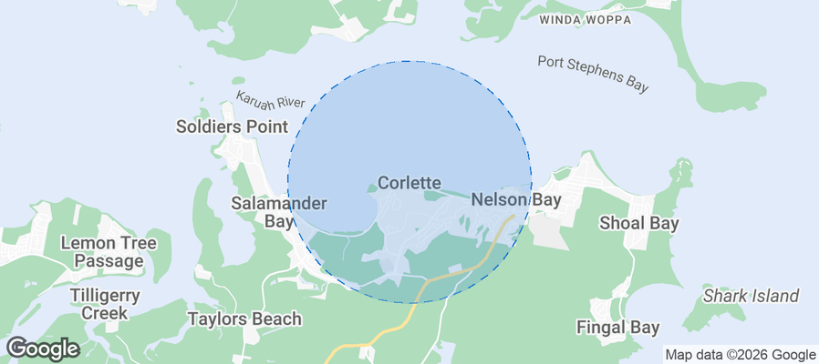 Corlette Airbnb map